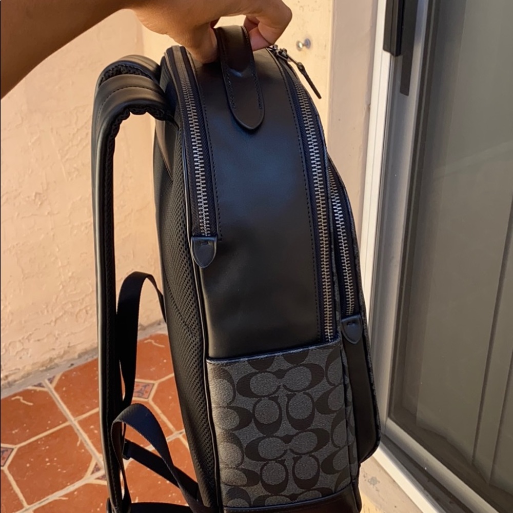Coach Leather Bookbag Black/Negro - Picture 4 of 7